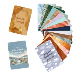 Inspirierende Affirmationskarten mit Aquarell-Design und positiven Sprüchen für den Alltag.