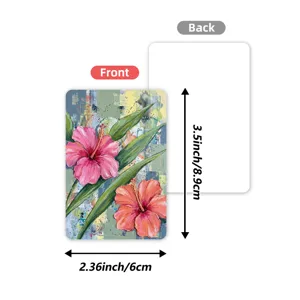 Carte marque-page peinture à l'huile florale, impression double face dimensions claires.