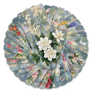 Set de cartes peinture à l'huile florale, papeterie décorative, marque-pages et cartes cadeaux.