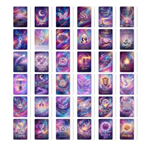 Set de 36 cartes d'energie du ciel etoile cosmique cartes postales motivation deco bureau