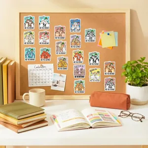 Cute animal meme stickers set for journaling, waterproof cartoon decal stickers pack, 50pcs