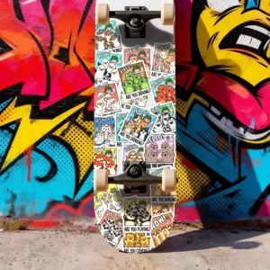 Cute animal meme sticker set with funny expressions for decorating skateboards and laptops.