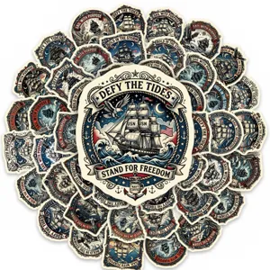 50pcs retro nautical sailor stickers vintage ship waterproof decals for luggage laptop