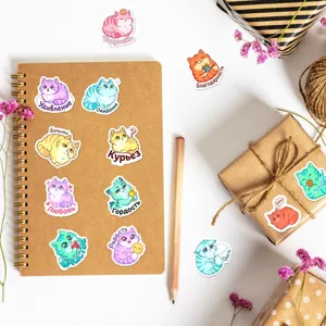 Cute cat stickers 50pcs aesthetic kawaii emotional decal for water bottle laptop luggage journal