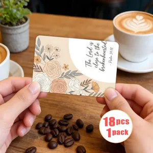 Inspirational flower positive cards, 18pcs religious scripture encouragement cards daily