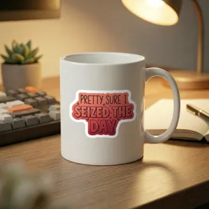 Keramik Kaffeetasse mit lustigem Slogan Spruch Druck Schreibtisch Design Büro Trinkbecher Geschenk