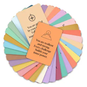 36pcs tarjetas de afirmación positiva color macaron citas de motivación regalo