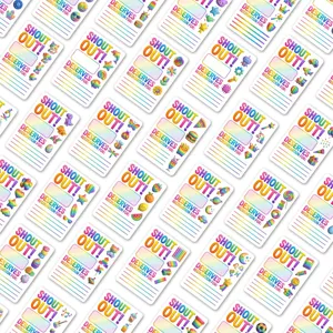 Set mit 36 neonfarbenen niedlichen Ermutigungskarten ideal für Tagebuchdekoration Notizen.