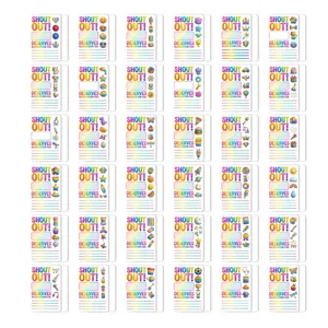 36Stk süße Ermutigung Memo Karten Set bunt Cartoon Aufkleber Tagebuch Wand Dekoration