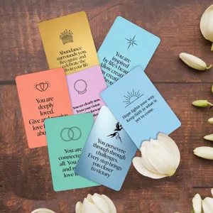 Tarjetas de afirmación conjunto color macaron citas motivacionales regalo detalle