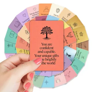 Tarjetas De Afirmación Positiva De Color Macarón Ilustradas Papel Estucado Frases Inspiradoras Tarjetas De Felicitación Para El Crecimiento Personal De Las Mujeres Decoración De Habitaciones