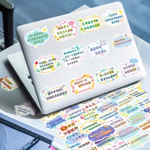 50-piece motivational sticker pack ins style aesthetic waterproof vinyl decals for laptop study