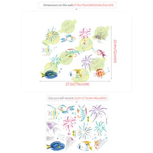 Zeevis muursticker raamsticker waterdicht PVC sticker voor woonkamer decoratie 1stuks