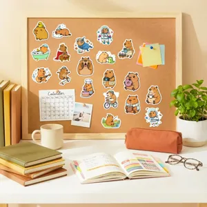 Cute capybara stickers set waterproof vinyl decals for laptop water bottle luggage 50pcs
