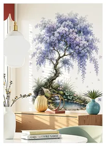 Wisteria boom muursticker grote plant landschap woonkamer achtergrond muur deco