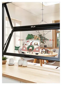 Weihnachten Fenster statisch Aufkleber Weihnachtsmann Glas Tür Dekoration festliche Heim Dekoration