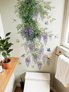 Wisteria muursticker bloemen muurschildering natuur decor voor woonkamer gang sticker