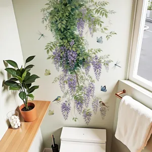 Wisteria bloem muursticker wijnstok muurschildering slaapkamer gang home decor behang