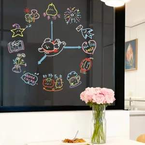 Cartoon glass window sticker decorative wall sticker for cafe home store glass door decoration