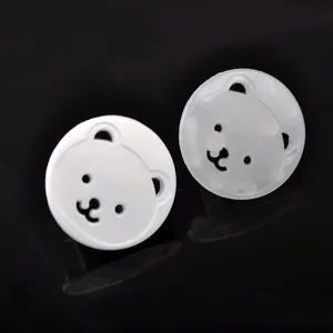 Copripresa sicurezza bambino, design orsetto carino, protezione spina 2 poli, plastica spessa.