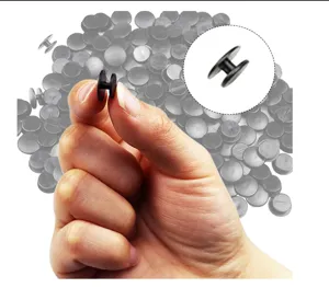 Accessori per bottoni con fibbia in plastica nera per scarpe DIY e bracciali, set 100pz.