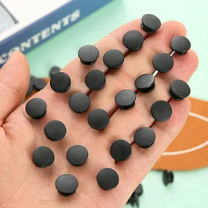 Bottoni a pressione in plastica nera rivetti per scarpe da bambini DIY bracciali artigianato 100pz