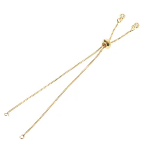 Adjustable slider bracelet chain copper accessory DIY jewelry making component gold