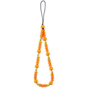Colorido resina estrella corazon smiley correa telefono anti-perdida moda verano mujer