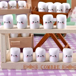 Χαριτωμένα λευκά διακοσμητικά ρητίνης marshmallow για αξεσουάρ κοσμημάτων θήκης κινητού.