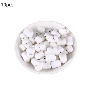 Χαριτωμένα charms ρητίνης marshmallow 10τμχ DIY θήκη τηλεφώνου κοσμήματα kawaii