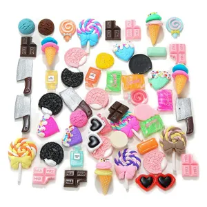 DIY resina nail art ciondoli dolce caramella lecca lecca cioccolato accessori set top