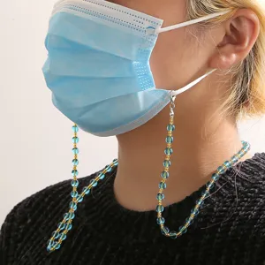 Cadena de mascarilla de perles y cordón de gafas elegante para accesorios de moda.