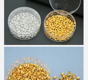 Metall Kugel Ohrring Rueckseite in transparenten Boxen, sichere DIY Schmuck Zubehoer Teile.