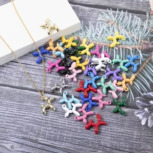 Ensemble de pendentifs en alliage de chien ballon coloré bracelet collier DIY fabrication bijoux
