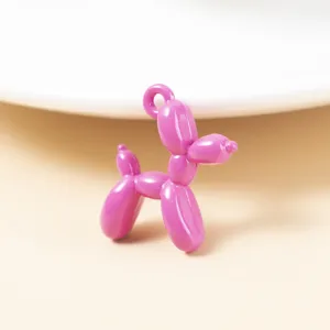 Joli pendentif chien ballon en alliage pour création de bijoux DIY collier bracelet.