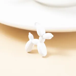 Pendentif chien ballon blanc en métal pour fabrication de bijoux DIY, collier bracelet.