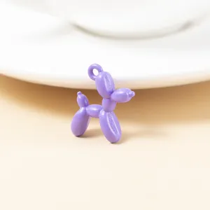 Pendentif en alliage de chien ballon violet pour bracelet collier fabrication de bijoux DIY.