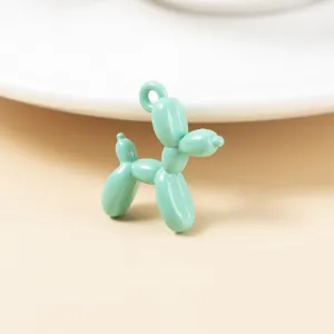 Pendentif ballon chien en alliage turquoise pour bricolage bracelet collier boucles détail.