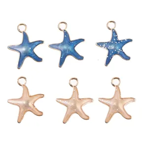 Pendentifs étoile de mer DIY avec paillettes, accessoires de bijoux pour boucles d'oreilles.