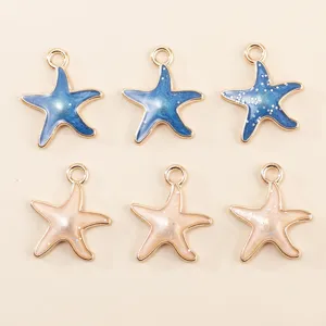 Étoile De Mer Breloques Bijoux DIY Alliage Paillettes Pendentif Pour Boucle d'Oreille Collier Bracelet Fournitures De Bijoux Faits Main