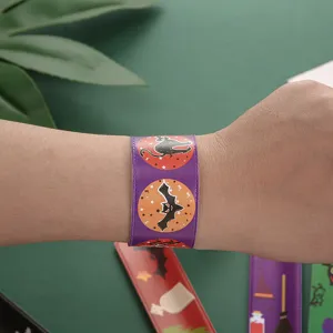 Halloween slap bracelet PVC spooky wristband party favor festival gift trick or treat decor item