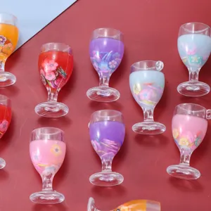 Mini dijes de copa de cóctel de resina colgantes de bebidas para funda de teléfono DIY joyería