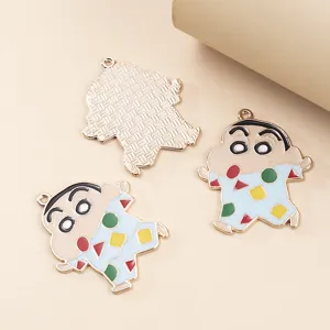 Crayon Shin-chan alloy pendants DIY jewelry accessories keychains bag cute gifts