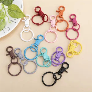 Mosquetones de metal de colores llaveros giratorios ganchos DIY accesorios de ferreteria