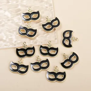 Masquerade mask alloy charms DIY jewelry accessories for handmade necklaces and bracelets.