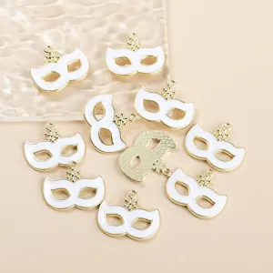 White alloy mask charms and pendants details for DIY jewelry bracelet and necklace