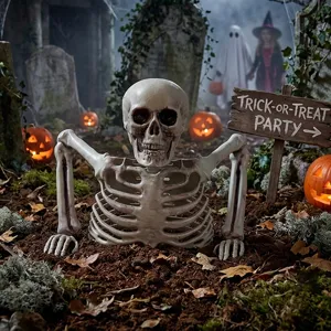 Halloween Halbkoerper Skelett Dekoration Requisite realistischer menschlicher Knochen