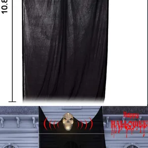 Halloween grande decoracion fantasma colgante 3m con mascara calavera luminosa voz