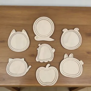 Wooden embroidery hoop frame DIY cute animal shape cross stitch base for handmade crafts decor