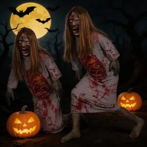 Accessoires de zombie effrayant d'Halloween citrouille lumineuse decoration fete effrayant